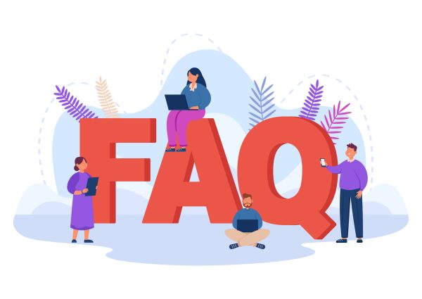 Tiny business people with giant FAQ letters Tiny business people with giant FAQ letters. Gadget users searching for instructions or useful information flat vector illustration. Customer support, solution concept for banner or landing web page